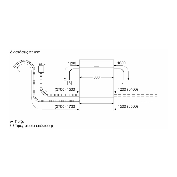BOSCH SMS4HTW00E Σειρά 4 Ελεύθερο Πλυντήριο Πιάτων 60 cm, Άσπρο | Bosch| Image 5