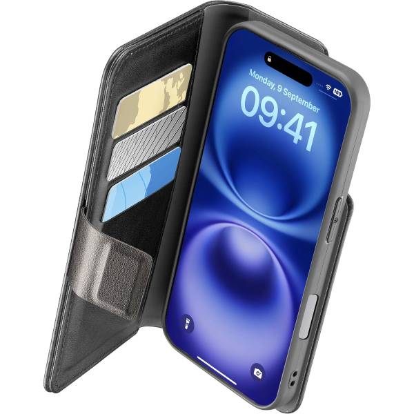 CELLULARLINE Θήκη Βιβλίο Για iPhone 16 Smartphone, Μαύρο