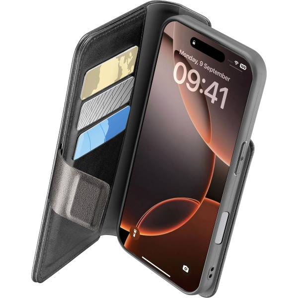 CELLULARLINE Θήκη Βιβλίο Για iPhone 16 Pro Max Smartphone, Μαύρο