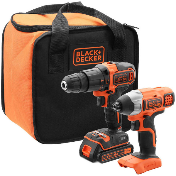 Image of suggested product: BLACK & DECKER BCK21S1S  Σετ Κρ. Δραπ/βιδο & Παλμικό Κατσαβίδι 18V,1X1.5Ah
