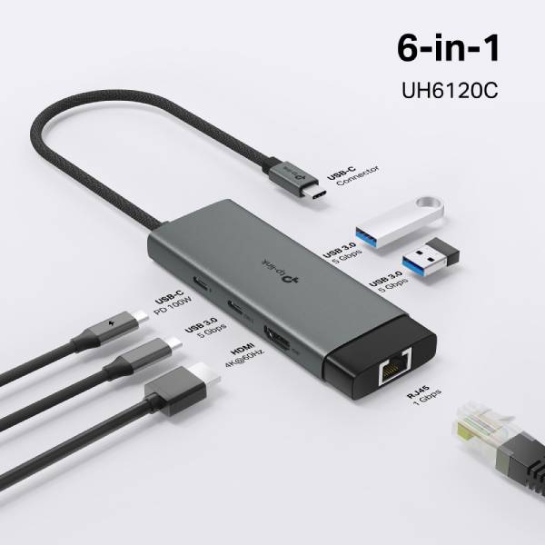 TP-LINK UH6120C USB Hub, 6 Θύρες | Tp-link| Image 4