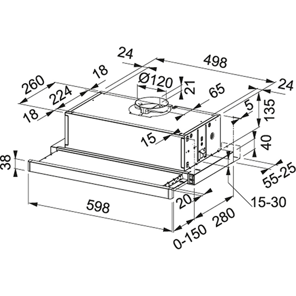 FRANKE FSM601WH/GL Aπορροφητήρας Συρόμενος/Συρτάρι, Άσπρο Γυαλί | Franke| Image 2