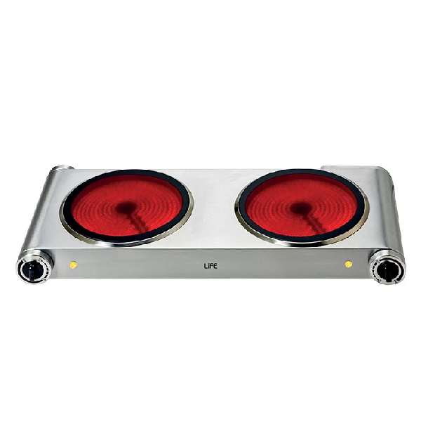 Image of suggested product: LIFE 221-0379 Επιτραπέζια Διπλή Ηλεκτρική Κεραμική Εστία