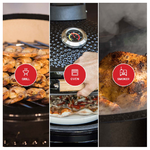 KAMADO IMS-21 BLACK Ψησταριά Κάρβουνου Φ55cm | Kamado| Image 4