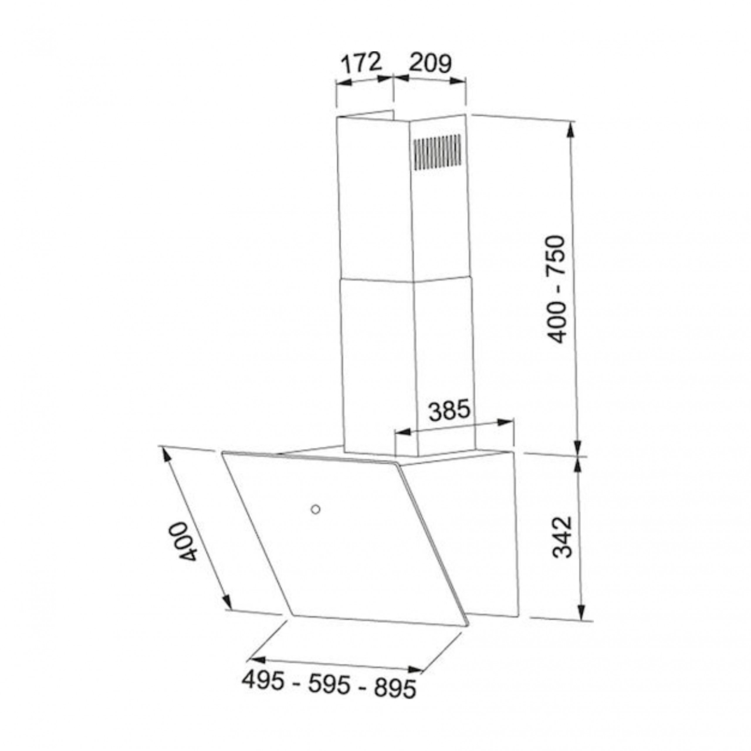 FRANKE FVT 605 WH A Απορροφητήρας Τζάκι 60cm, Άσπρο | Franke| Image 2