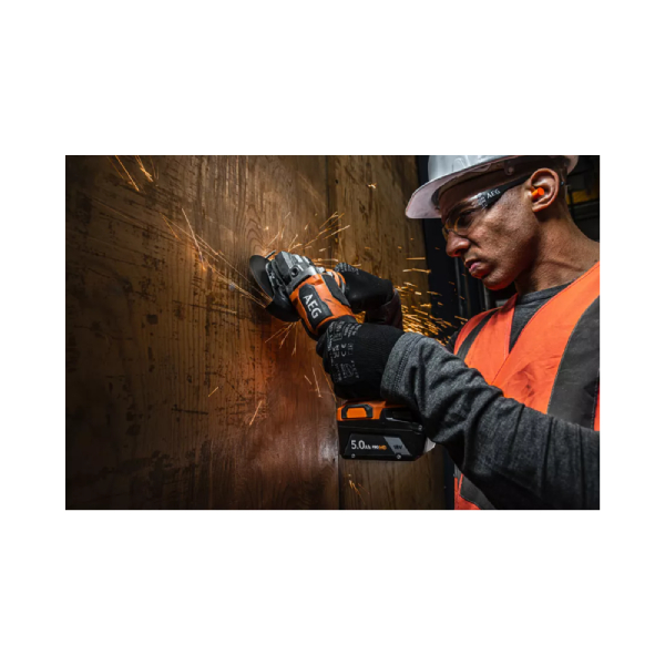 AEG BEWS18-115BLPX2-502TB Cordless Angle Grinder 18V, 2X5.0 Ah | Aeg| Image 5