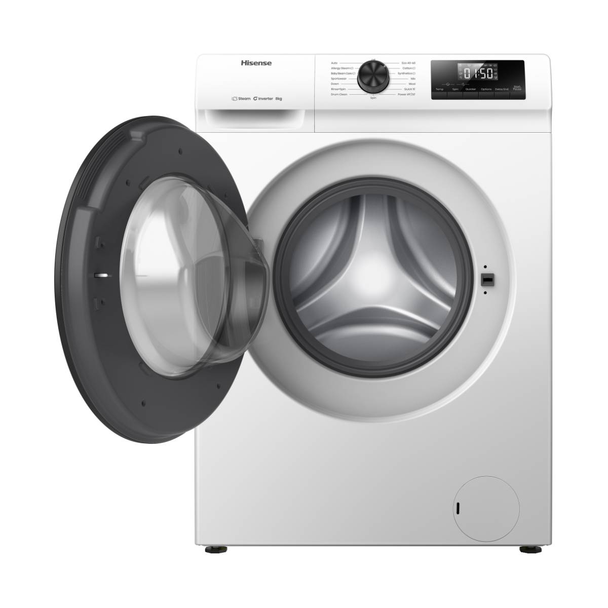 HISENSE WF1Q8041BW Πλυντήριο Ρούχων 8 kg με Ατμό, Άσπρο | Hisense| Image 2