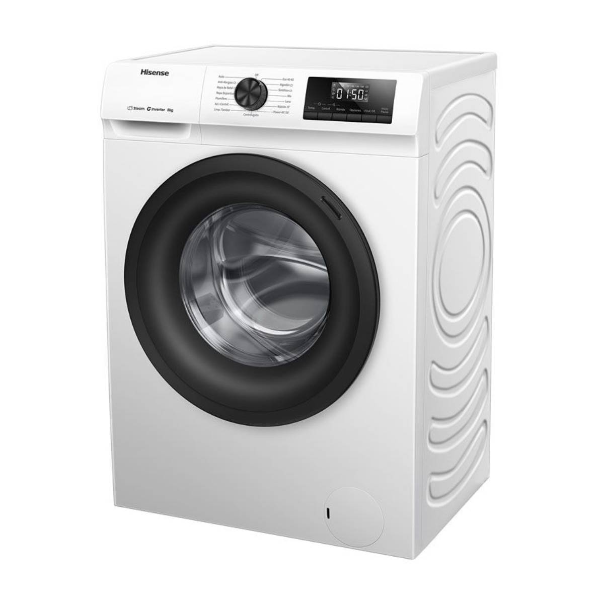 HISENSE WF1Q8041BW Πλυντήριο Ρούχων 8 kg με Ατμό, Άσπρο | Hisense| Image 3