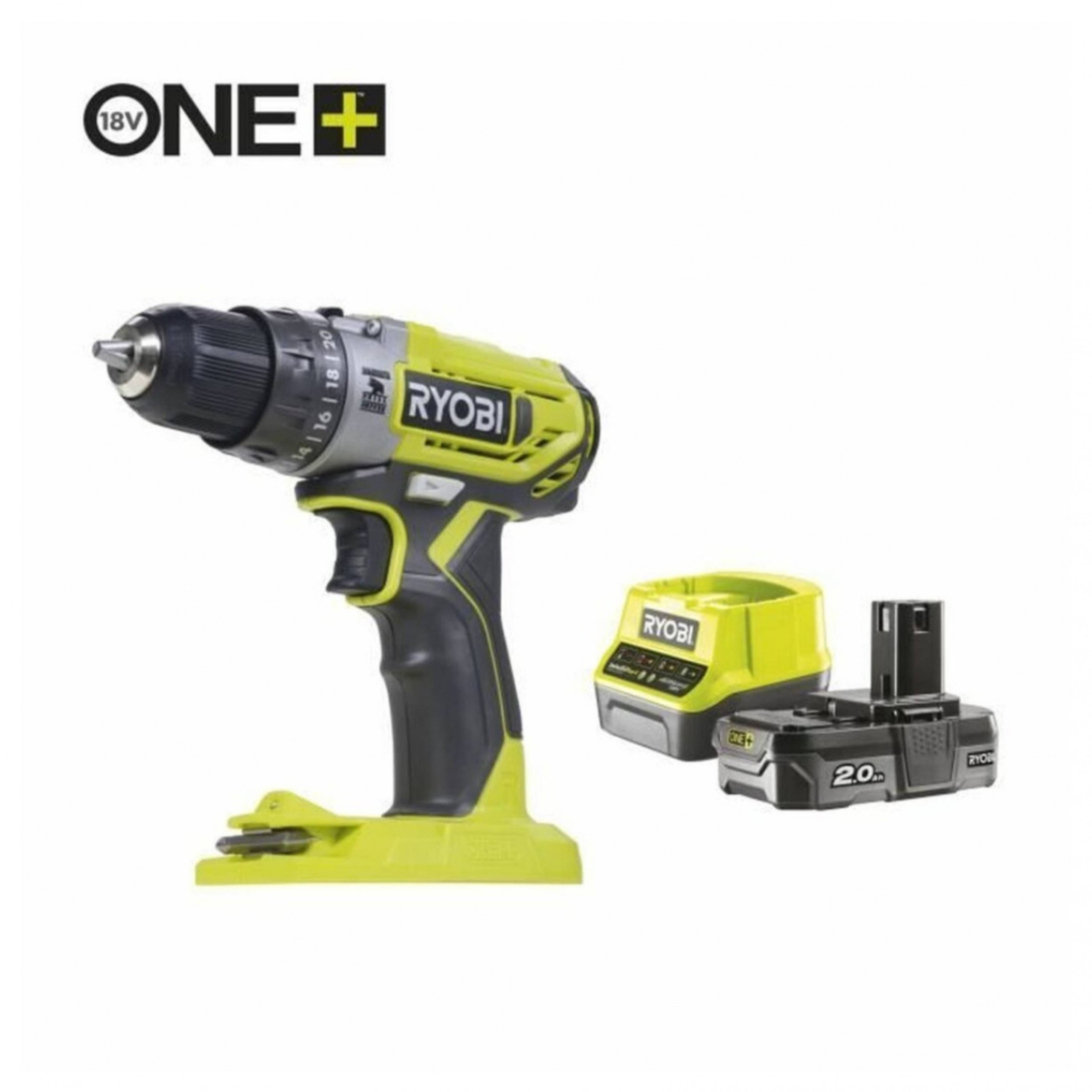 Image of suggested product: RYOBI R18PD2-120B Κρουστικό Δραπανοκατσάβιδο 18 V, 1x2 Ah