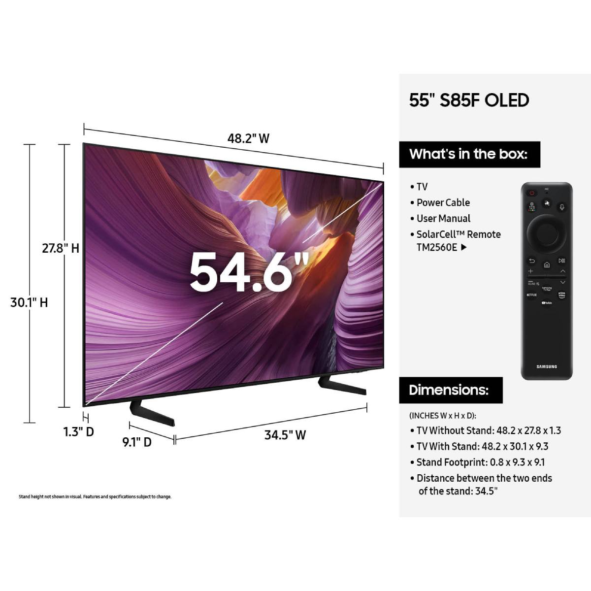 SAMSUNG QE55S85FAUXXH OLED S85F 4K Smart Τηλεόραση, 55" | Samsung| Image 3