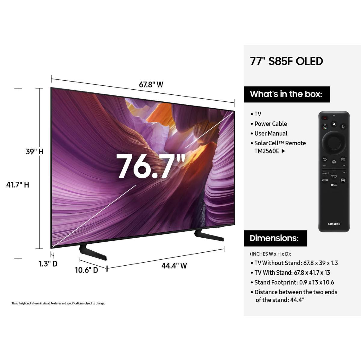 SAMSUNG QE77S85FAEXXH OLED S85F 4K Smart Τηλεόραση, 77" | Samsung| Image 2