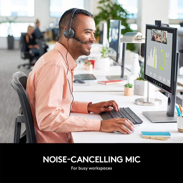 LOGITECH H340 USB Headset, Black product image  | image 2