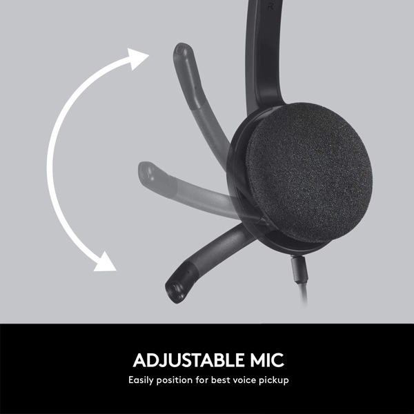 LOGITECH H340 USB Headset, Black product image  | image 3