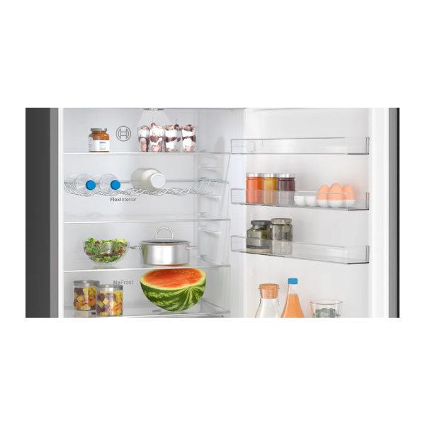 BOSCH KGN49VXDT Refrigerator with Bottom Freezer, Dark Grey | Bosch| Image 3