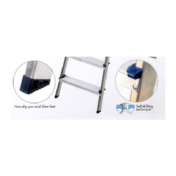 FACAL FAC-DL/6 Σκάλα Αλουμινίου 5+1 σκαλιών product image  | image 5