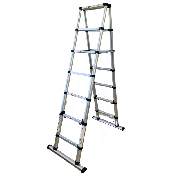 PALBEST GFU-21200A Τηλεσκοπική Σκάλα Διπλή 6+6 Σκαλιών product image  | image 2