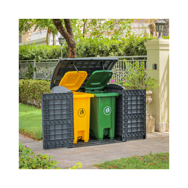 Image of suggested product: DURAMAX 86633-1200L ARC Outdoor Storage Cabinet 145X82.5X125 cm Grey