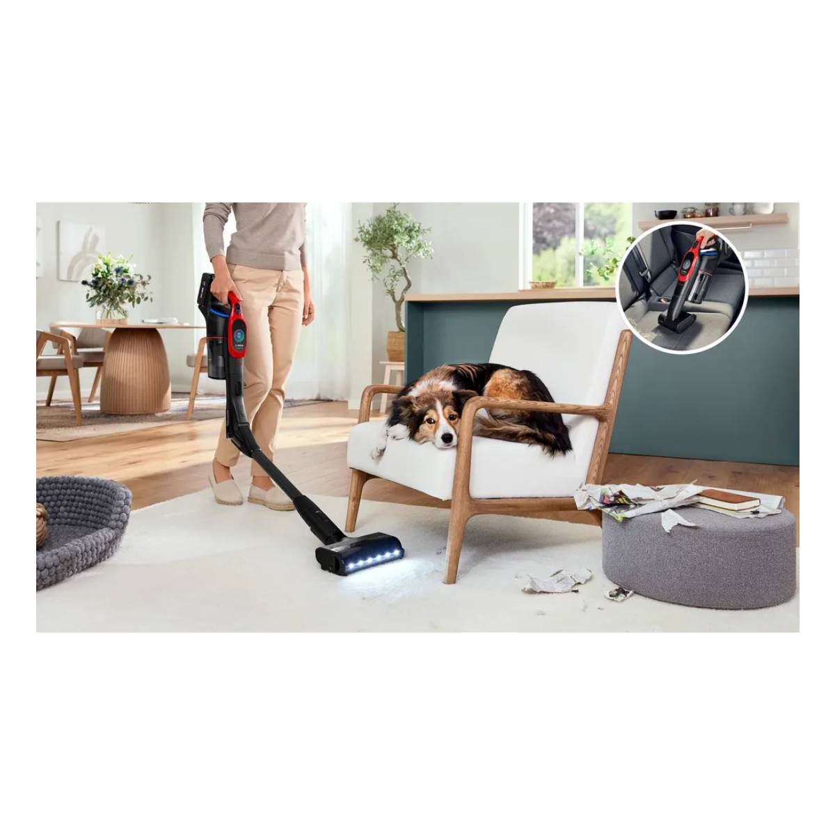 BOSCH BCS1041PET Unlimited 10 ProAnimal Ασύρματη Σκούπα Χειρός, Κόκκινο | Bosch| Image 2