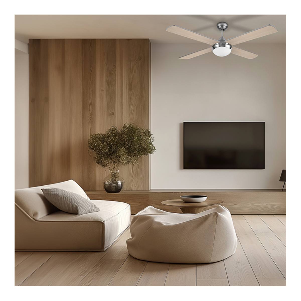 LIFE 221-0447 Norte 2 Ανεμιστήρας Οροφής με Τηλεχειριστήριο και Πτερύγια Διπλής Όψης | Life| Image 3