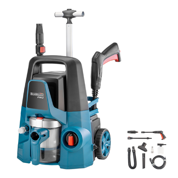 BORMANN PRO BPW3130 Πλυστικό Υψηλής Πίεσης 1600W & Σκούπα Yγρών Στερεών 800W