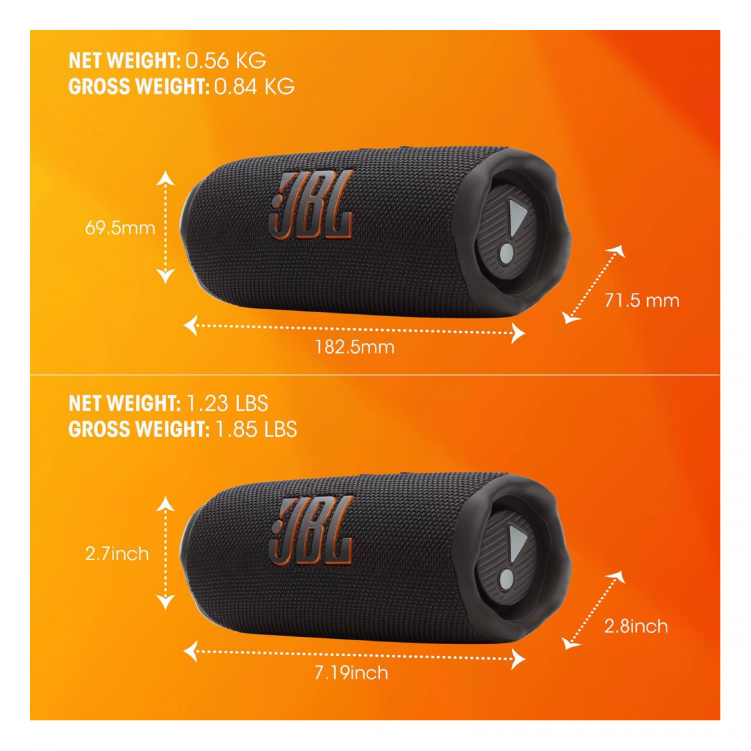 JBL Flip 7 Bluetooth Ηχείο, Μαύρο | Jbl| Image 3