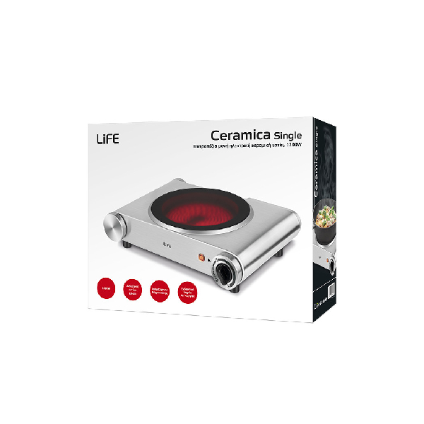 LIFE 221-0378 Επιτραπέζια Μονή Ηλεκτρική Κεραμική Εστία product image  | image 3