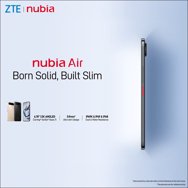 ZTE | nubia Air Born Solid, Built Slim