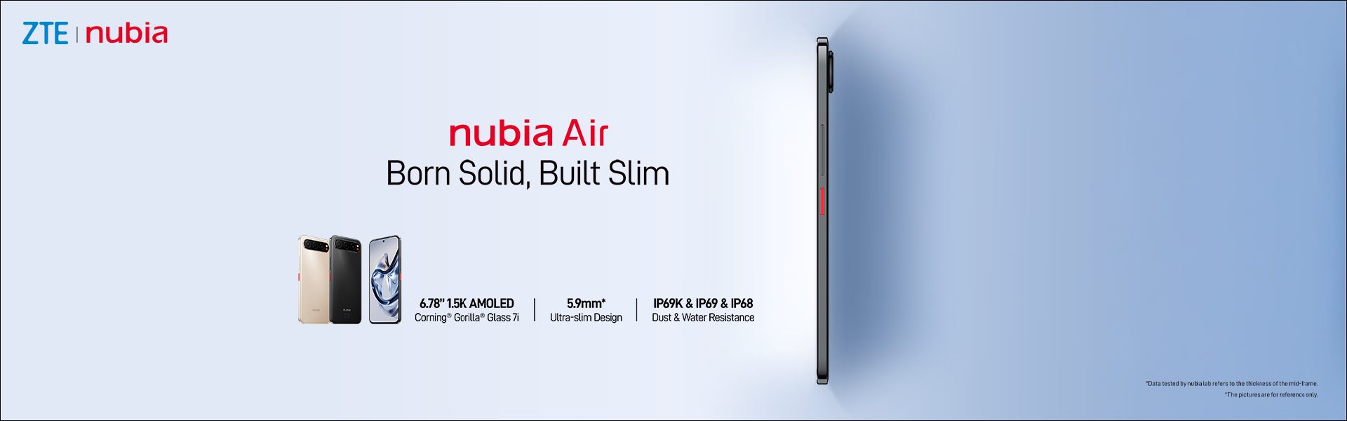 ZTE | nubia Air Born Solid, Built Slim